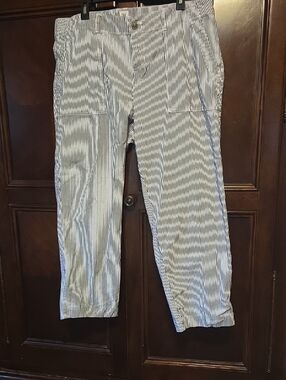 GAP -Style‎ Striped Pants in Navy and White
